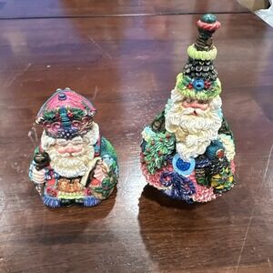 Vintage 1997 Crinkle Claus Christmas Tree Santa‎  #639036, Vatican Santa 659127
